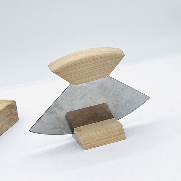 3-Piece Set Alaska Cutlery 5” Knife, Stand, 6.5Chopping Board / Bowl. Wood ULU - Picture 3 of 5